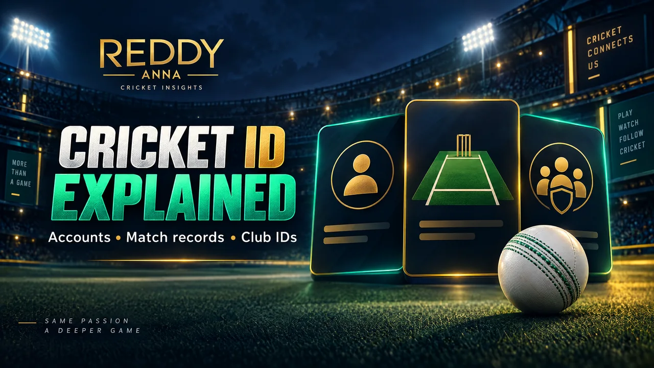 Conceptual illustration of cricket account, match and club ID records