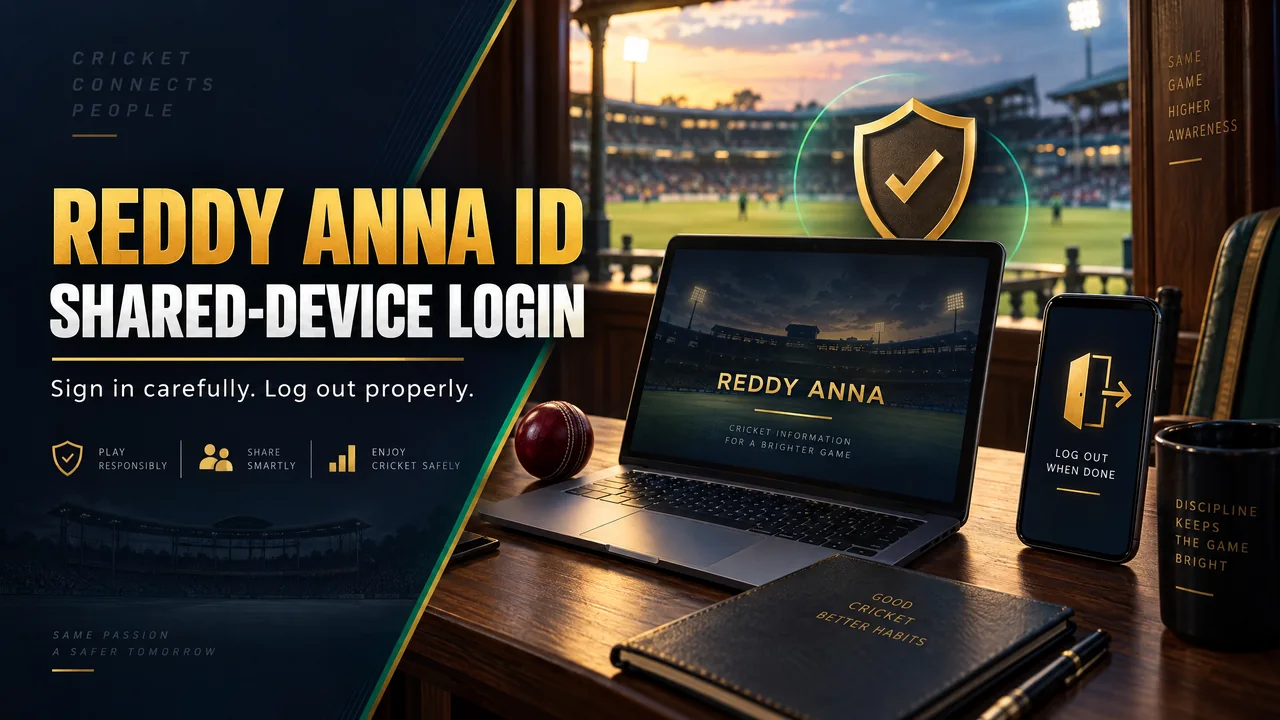 Person safely logging out of a Reddy Anna website account on a shared laptop