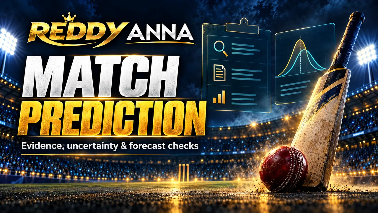Cricket match prediction evidence ledger and Brier score guide for Reddy Anna Cricket